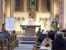 Pater Josua Schwab hielt die Predigt beim Festgottesdienst anlässlich des Don Bosco Fests in Sannerz.