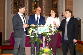von links: Dr. Johannes Frese, Patrick Will, Walburga Strott, Pater Andreas Kühne
